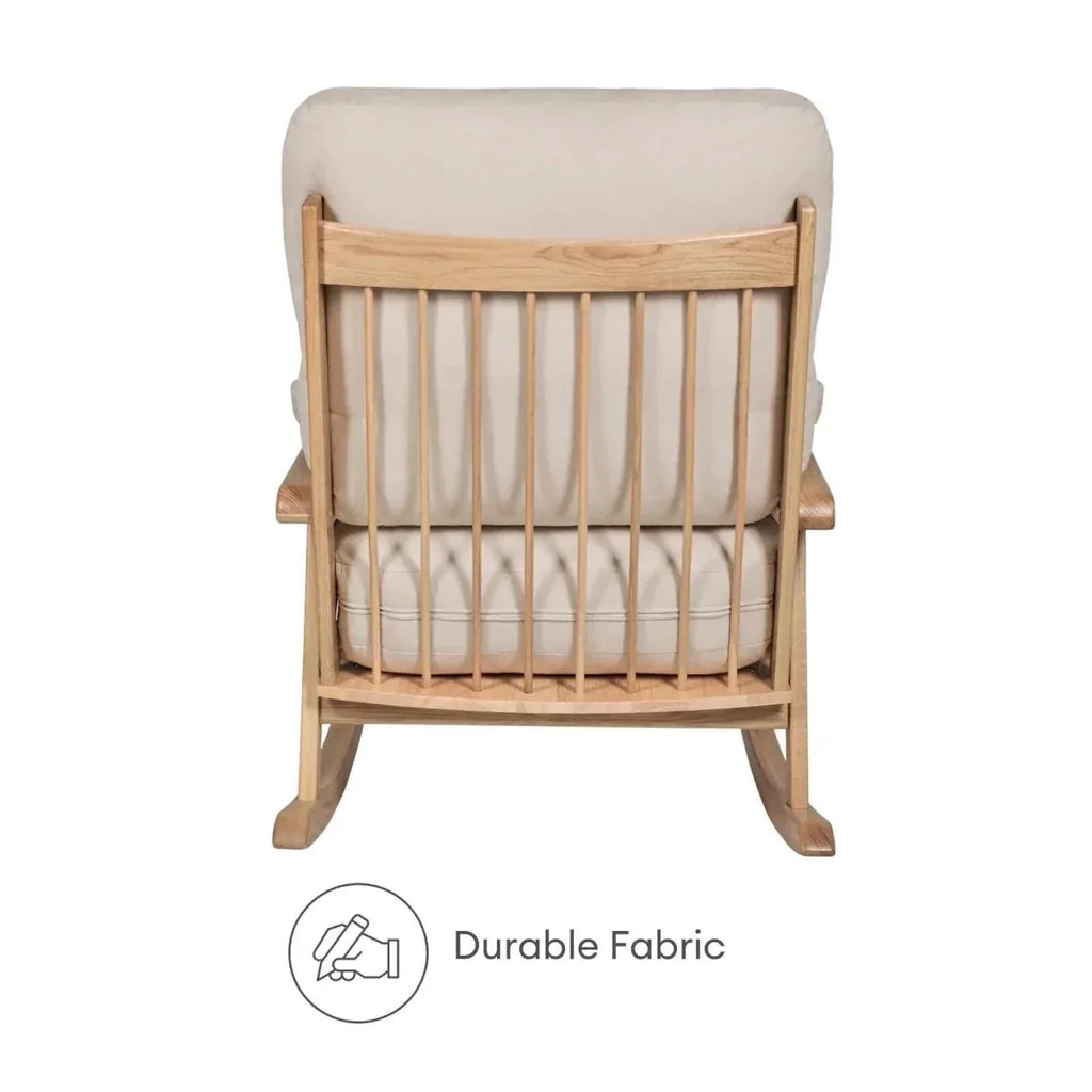 Gaia Baby Hera Rocking Chair - Natural Oak/Barley - Natural Oak/Barley - Nursery Chair