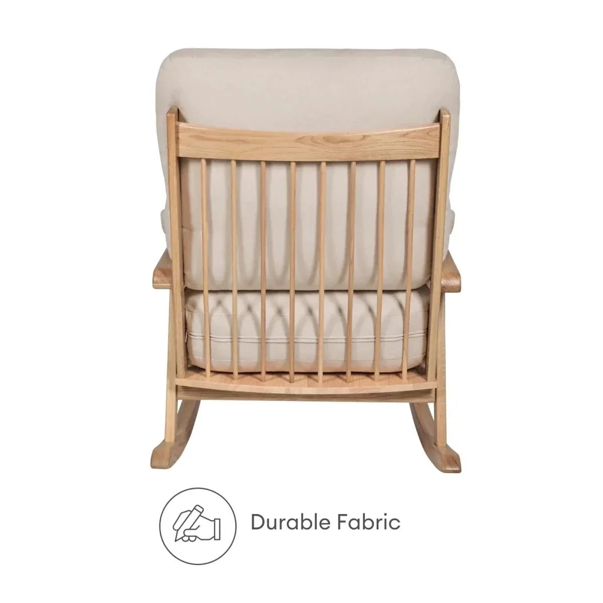 Gaia Baby Hera Rocking Chair - Natural Oak/Barley - Natural Oak/Barley - Nursery Chair