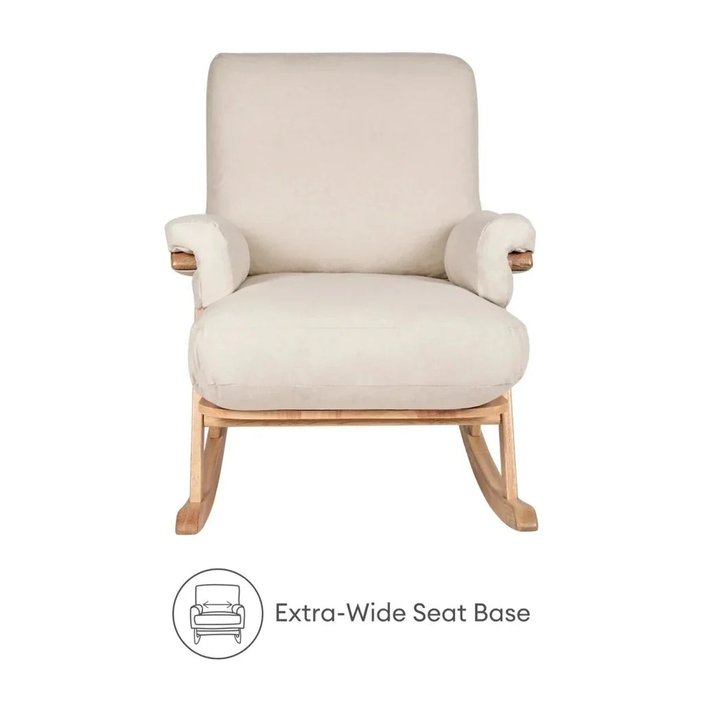 Gaia Baby Hera Rocking Chair - Natural Oak/Barley - Natural Oak/Barley - Nursery Chair