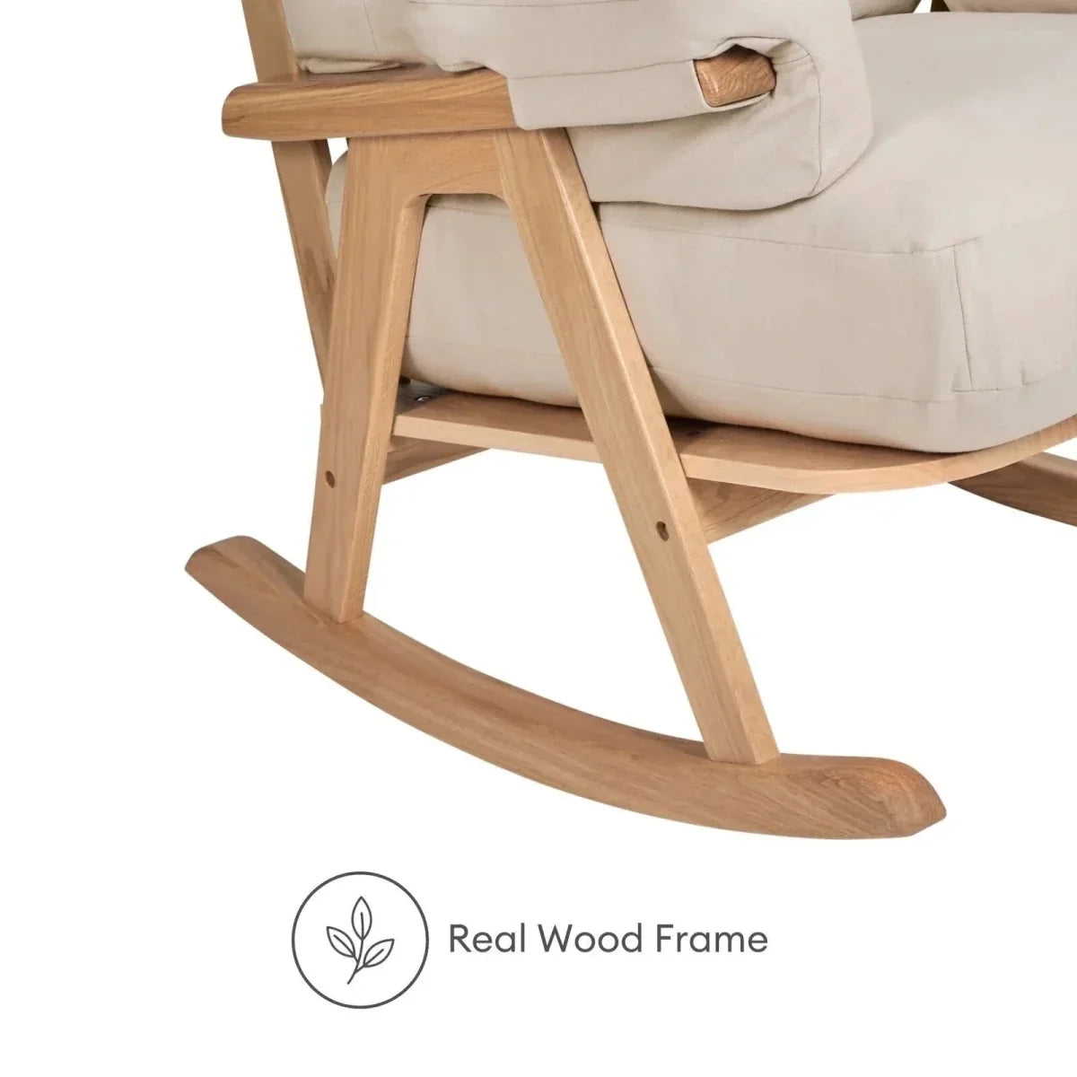 Gaia Baby Hera Rocking Chair - Natural Oak/Barley - Natural Oak/Barley - Nursery Chair