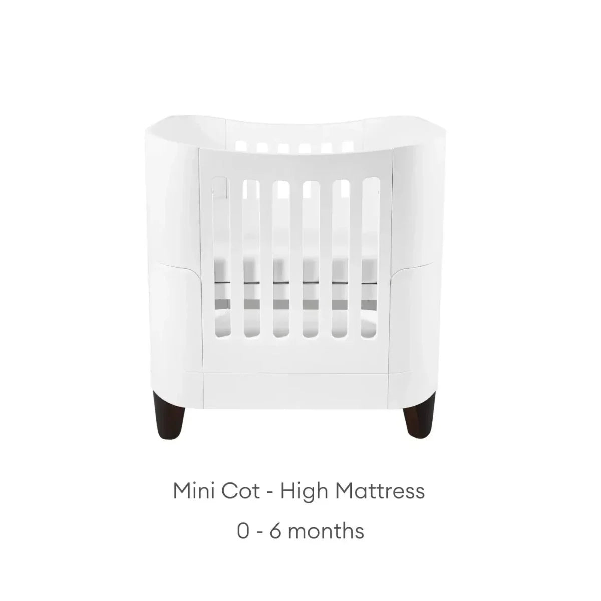 Gaia Baby Serena Mini Cot & Dresser Room Set - White/Walnut - White/Walnut - 2 Piece Furniture Sets