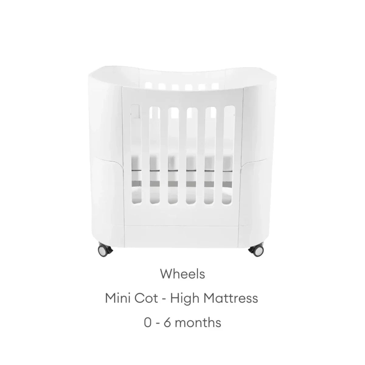 Gaia Baby Serena Mini Cot & Dresser Room Set - White/Walnut - White/Walnut - 2 Piece Furniture Sets