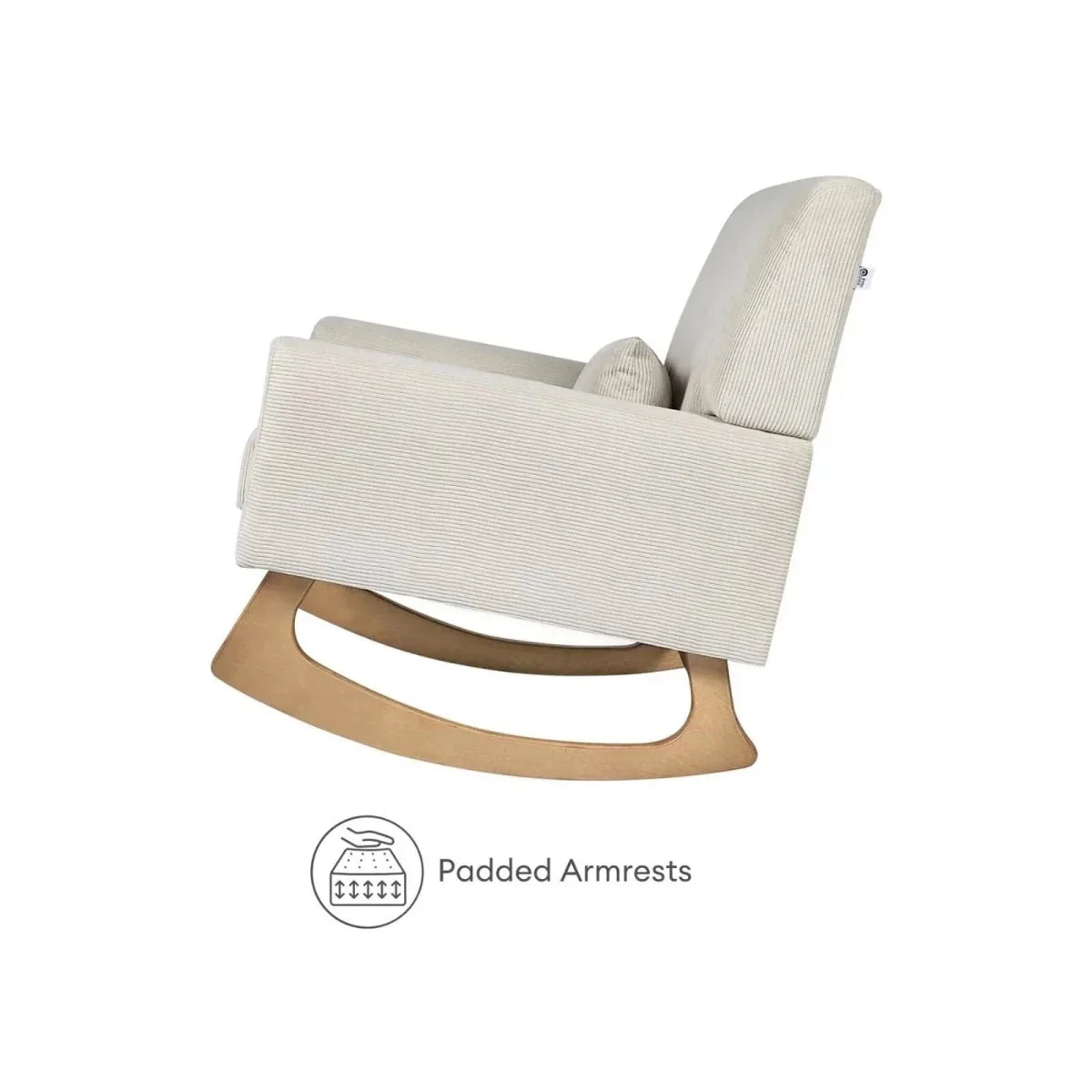 Gaia Baby Serena Rocking & Nursing Chair - Ecru Corduroy - Ecru Corduroy - Nursery Chair