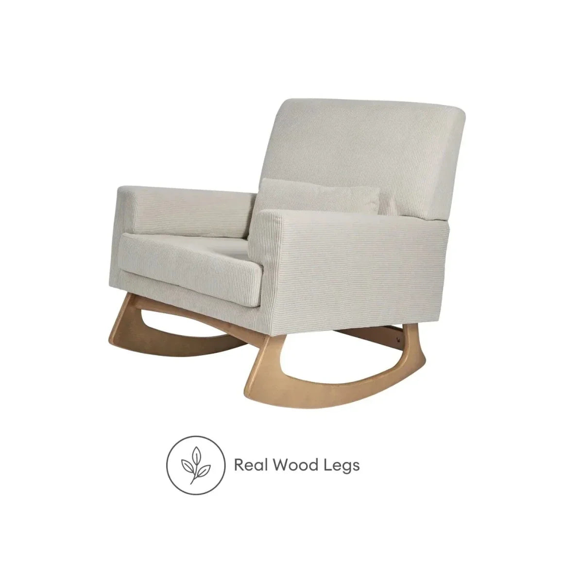 Gaia Baby Serena Rocking & Nursing Chair - Ecru Corduroy - Ecru Corduroy - Nursery Chair