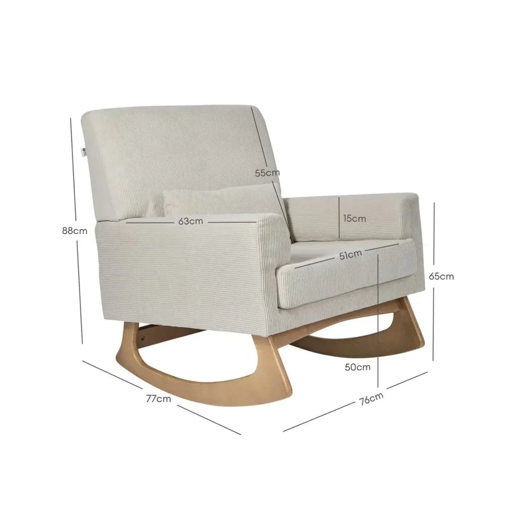 Gaia Baby Serena Rocking & Nursing Chair - Ecru Corduroy - Ecru Corduroy - Nursery Chair
