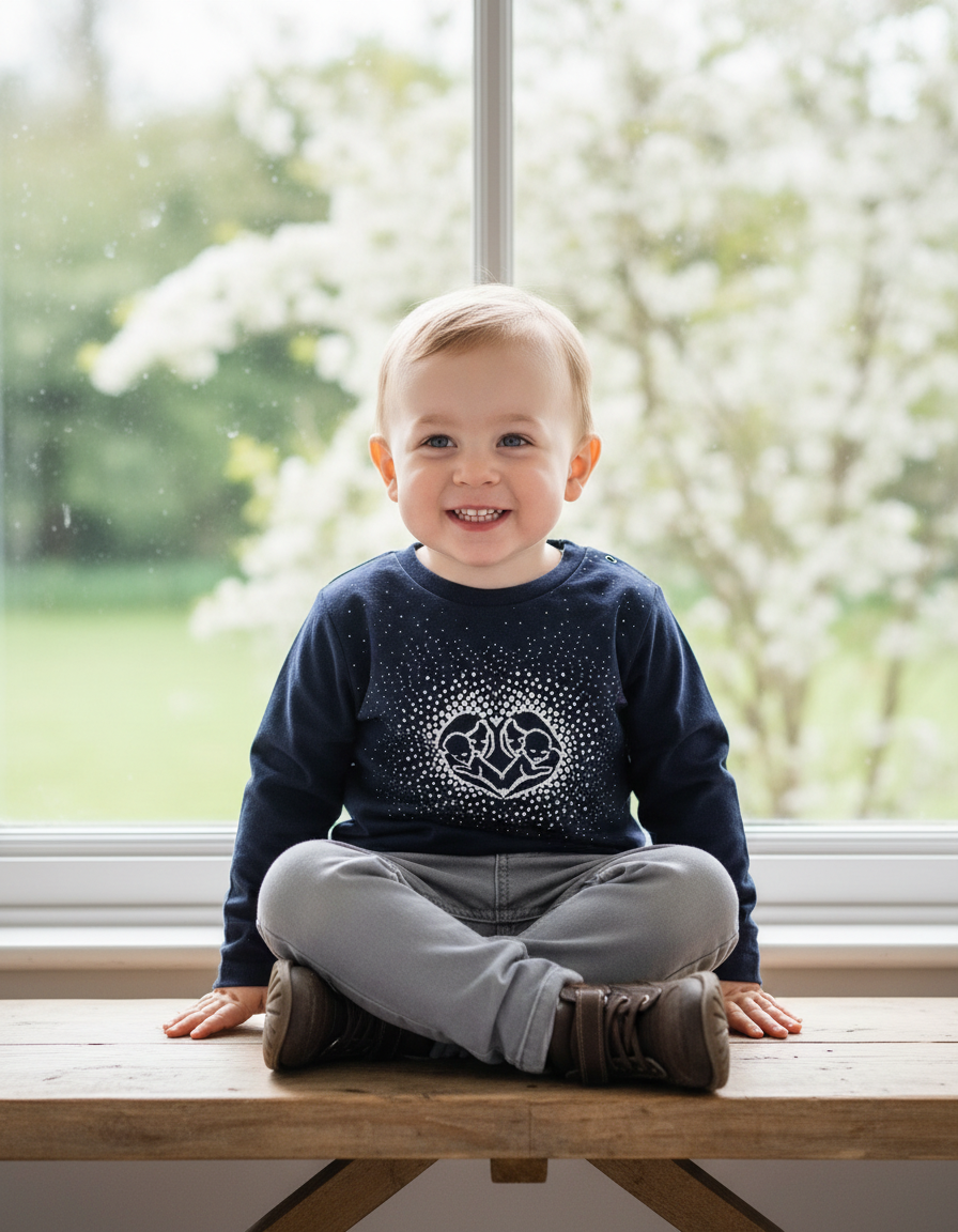 Blue Heart Child Cotton Top | Classic Cotton Baby-0