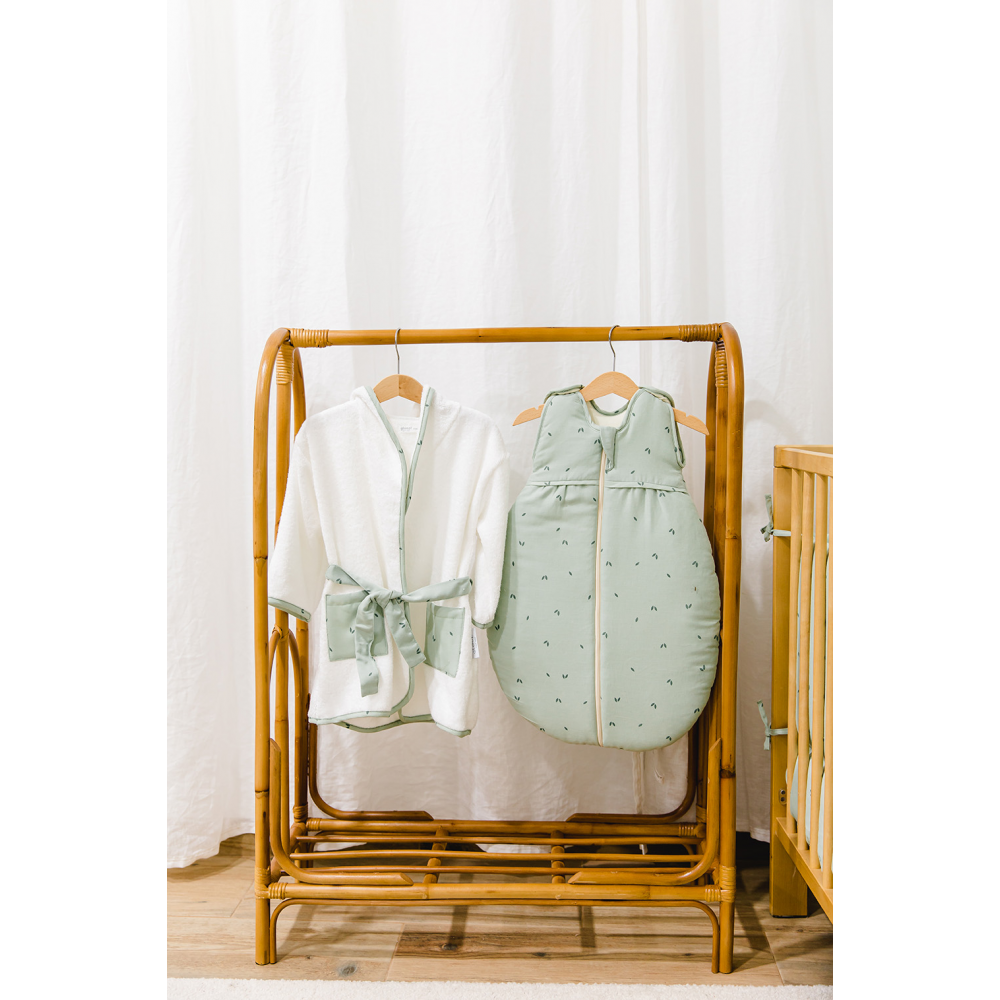 Gloop Organic Cotton Bath Robe 0-12 Months – Organic Green - Towel / Robe