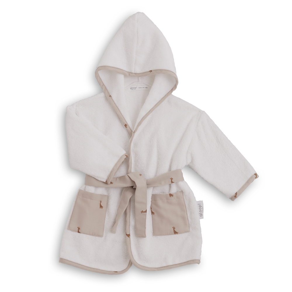 Gloop Organic Cotton Bath Robe 0-12 Months – Safari - Towel / Robe