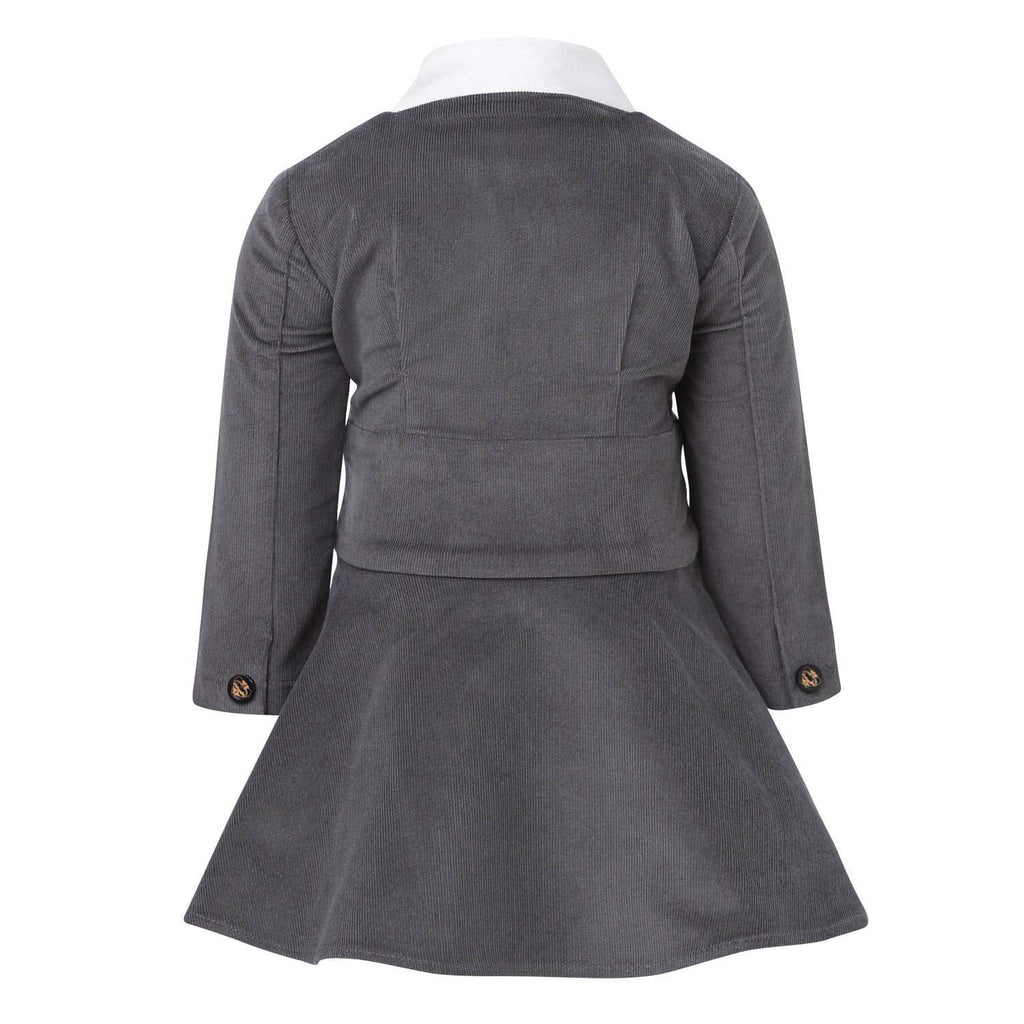 Grey Corduroy Baby Dress - Dress