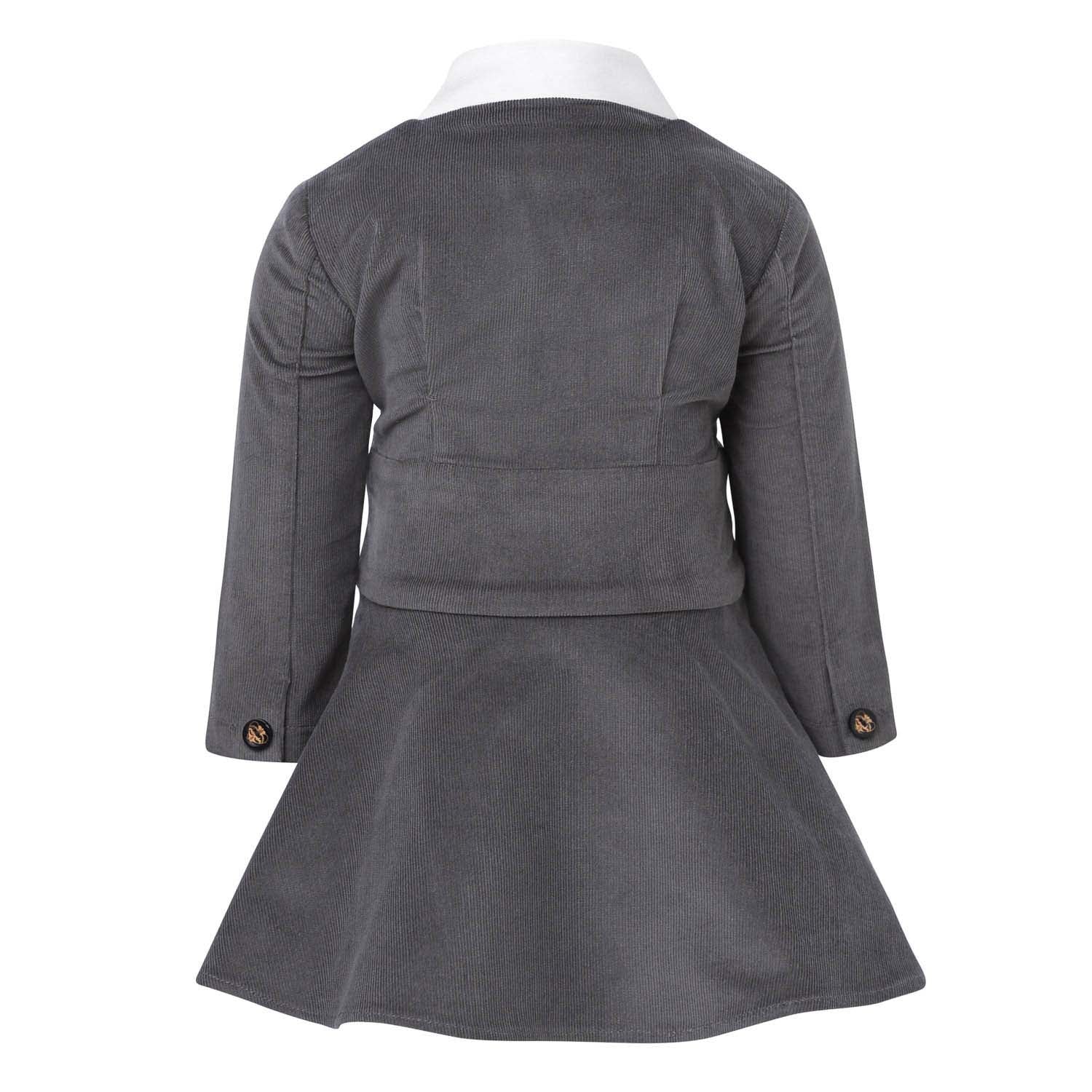 Grey Corduroy Baby Dress - Dress