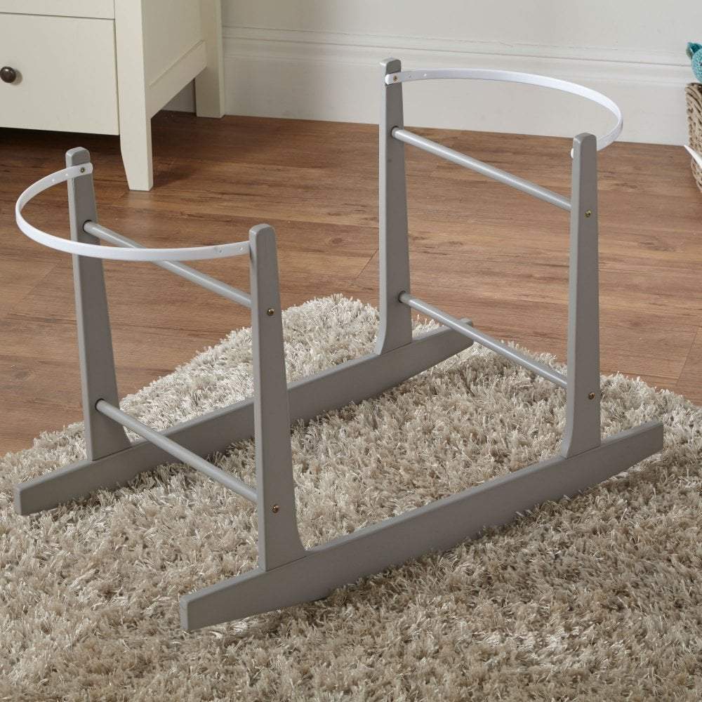 Grey Moses Basket Rocking Stand - Moses Basket Stands