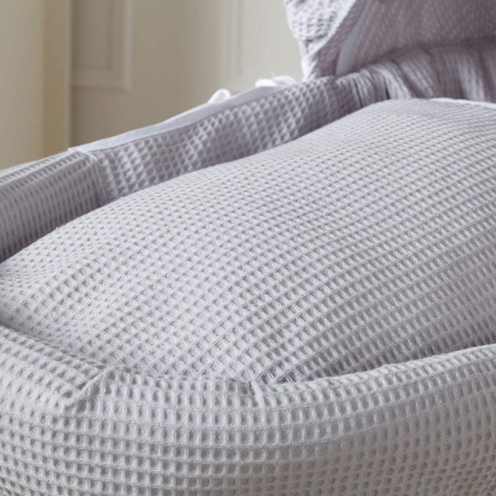 Grey Waffle Moses Basket Bedding Set (Basket Not Included!)