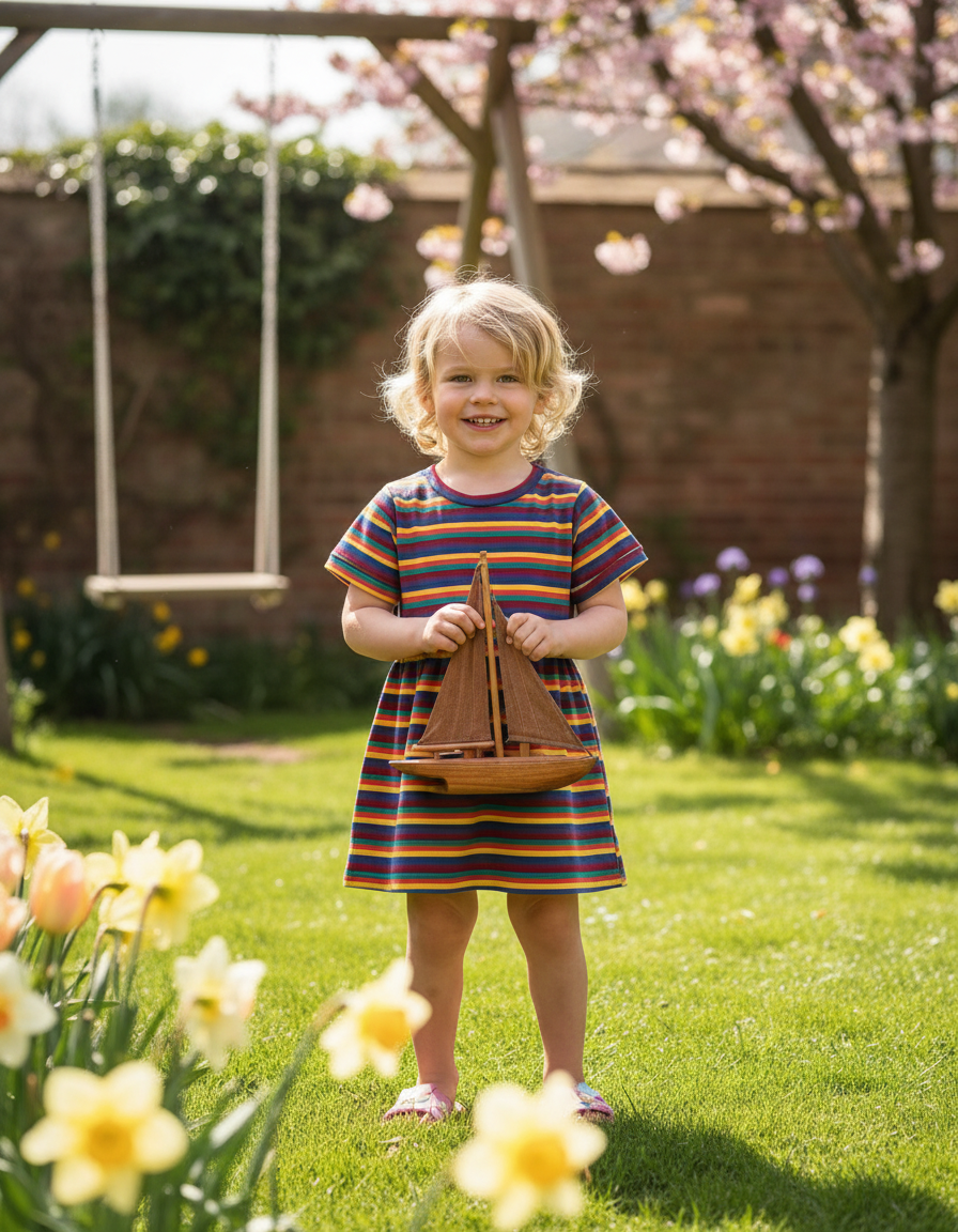 Hazel Rainbow Super Soft Cotton Baby Child Dress - Apparel & Accessories