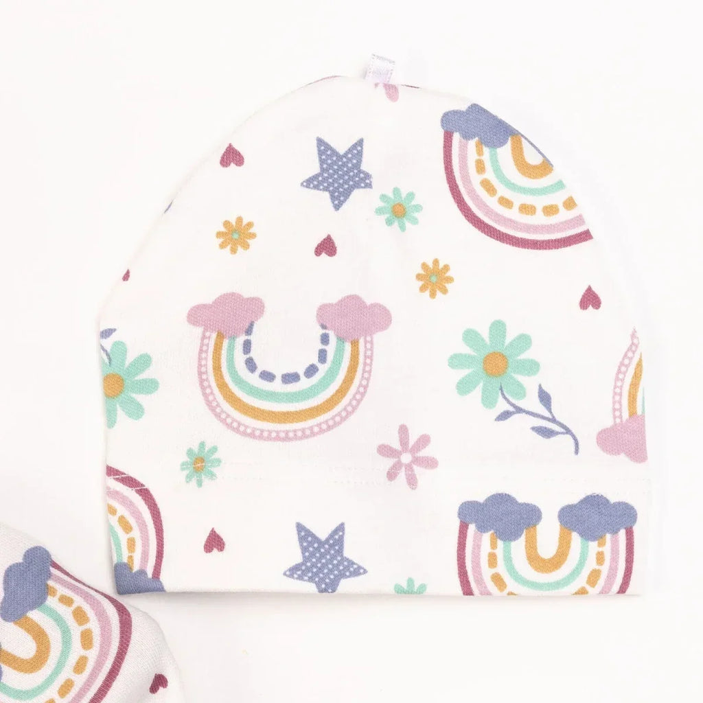 HelloBaby Baby Girl Jumpsuit-Body-Hat - Ecru - Newborn Starter Sets