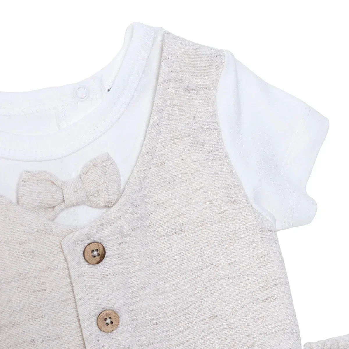 HelloBaby Boys Ceremony Muslin Outfit - Beige - Newborn Occasion Wear