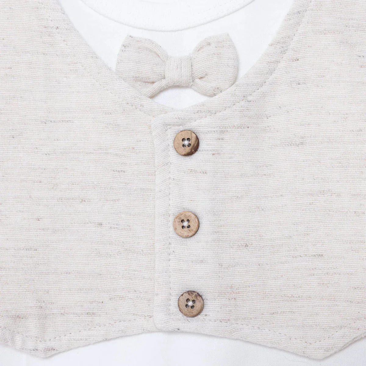 HelloBaby Boys Ceremony Muslin Outfit - Beige - Newborn Occasion Wear