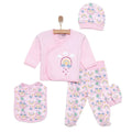 HelloBaby Girl 5 Piece Newborn Set - Light Pink - Light Pink / Newborn - Newborn Hospital Packs