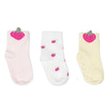 HelloBaby Girls Pack of 3 Non-Slip Socks Animal Print Cotton Rich - Red - Baby Ankle Socks