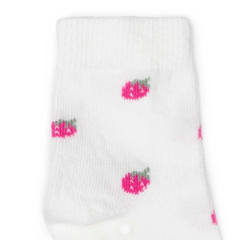 HelloBaby Girls Pack of 3 Non-Slip Socks Animal Print Cotton Rich - Red - Baby Ankle Socks