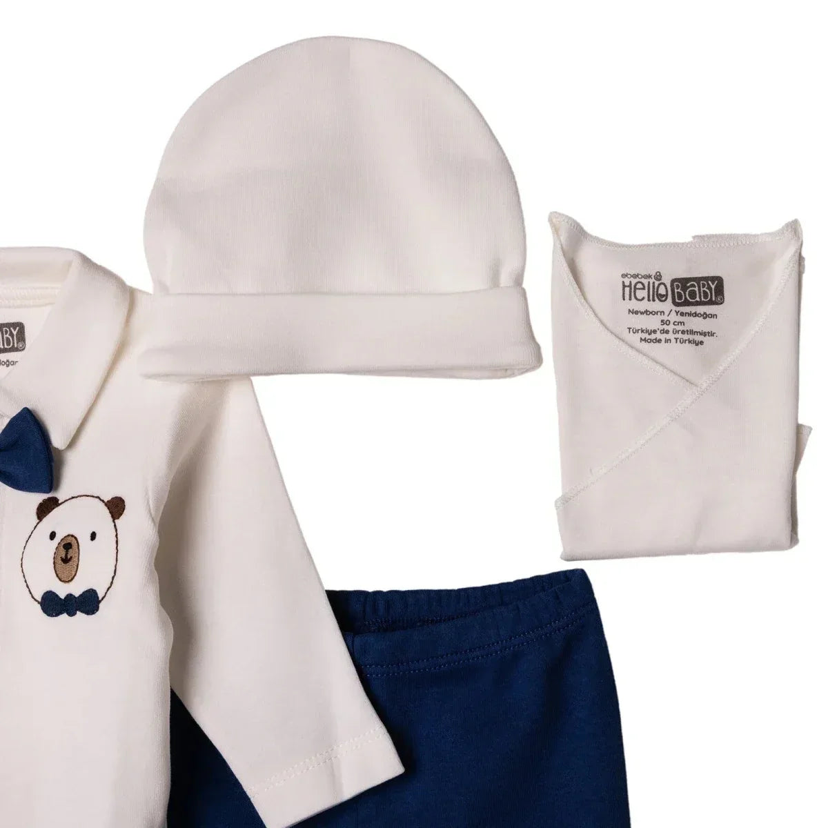 HelloBaby Newborn 10-Piece Newborn Hospital Set - Ecru - Ecru / Newborn - Newborn Hospital Packs