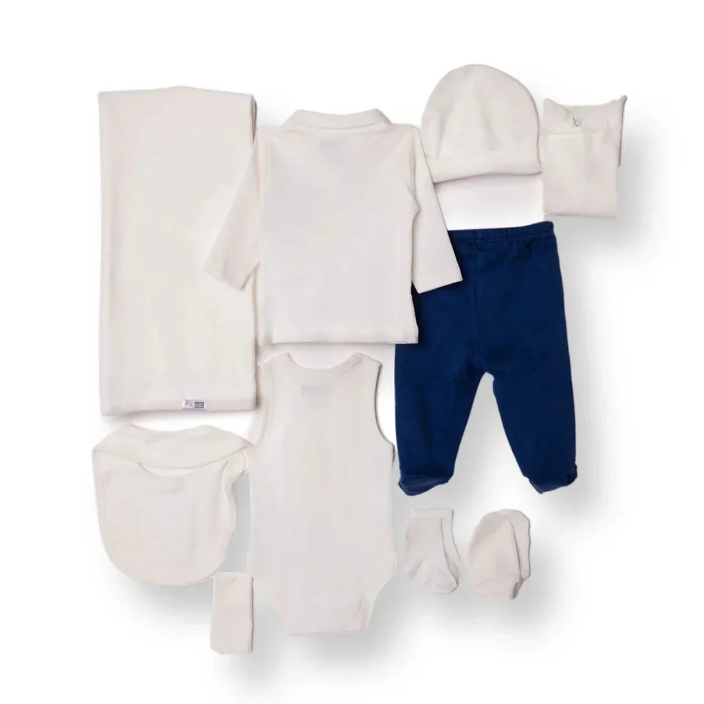 HelloBaby Newborn 10-Piece Newborn Hospital Set - Ecru - Ecru / Newborn - Newborn Hospital Packs