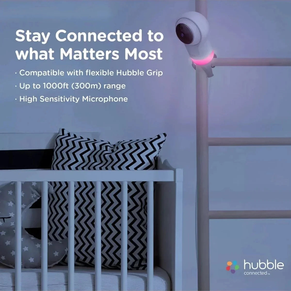 Hubble Nursery Pal Glow+ 5’’ Video Baby Camera & Monitor - Smart Baby Monitors