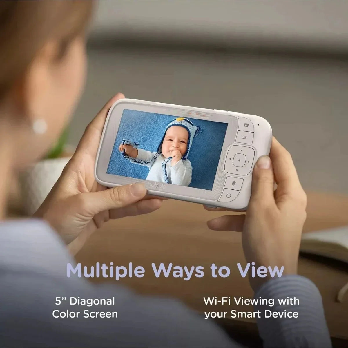 Hubble Nursery Pal Glow+ 5’’ Video Baby Camera & Monitor - Smart Baby Monitors