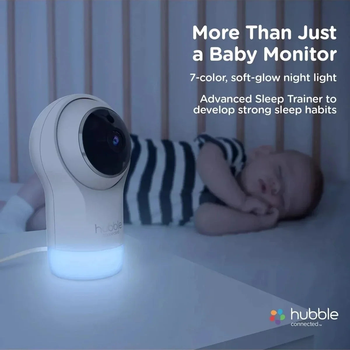 Hubble Nursery Pal Glow+ 5’’ Video Baby Camera & Monitor - Smart Baby Monitors
