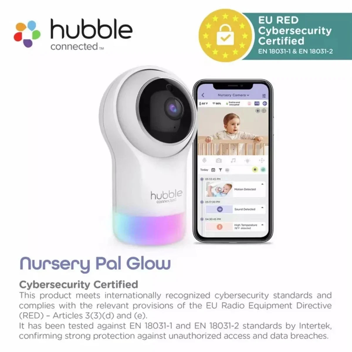 Hubble Nursery Pal Glow Smart Camera - Video Baby Monitors