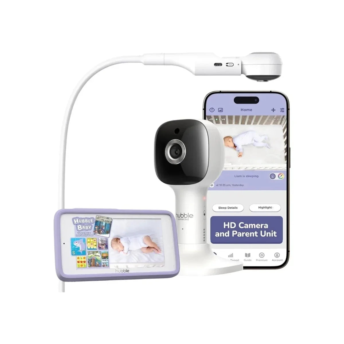 Hubble Pal SkyVision AI Pro 5’’ Video Baby Camera & Monitor - Smart Baby Monitors