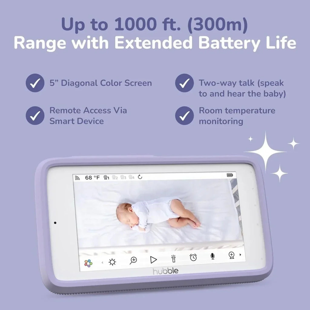 Hubble Pal SkyVision AI Pro 5’’ Video Baby Camera & Monitor - Smart Baby Monitors