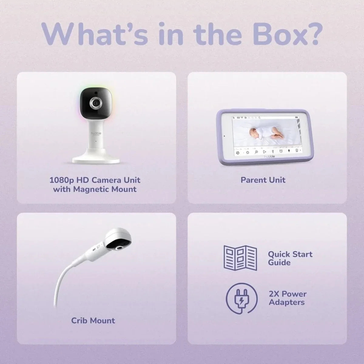 Hubble Pal SkyVision AI Pro 5’’ Video Baby Camera & Monitor - Smart Baby Monitors