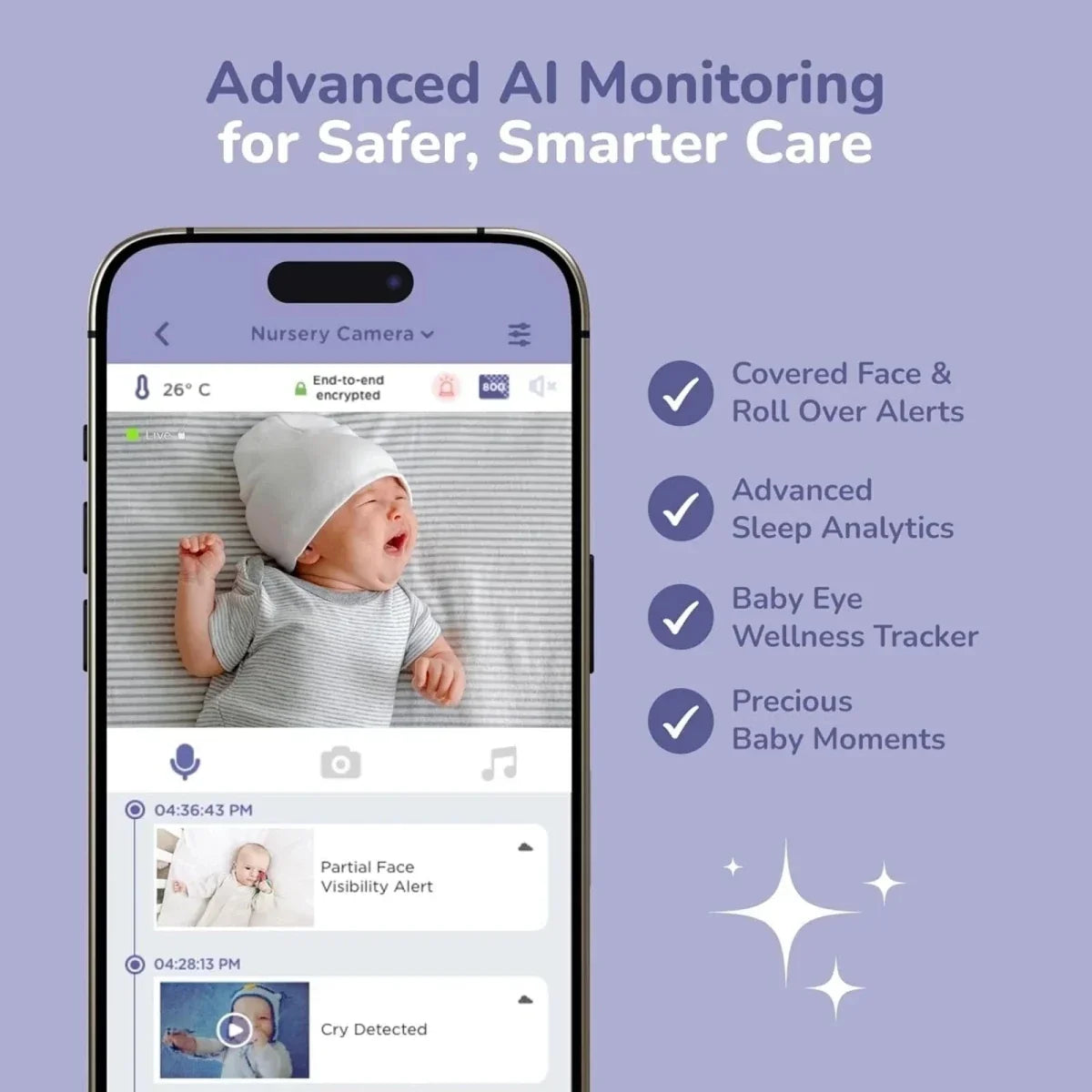 Hubble Pal SkyVision AI Pro 5’’ Video Baby Camera & Monitor - Smart Baby Monitors