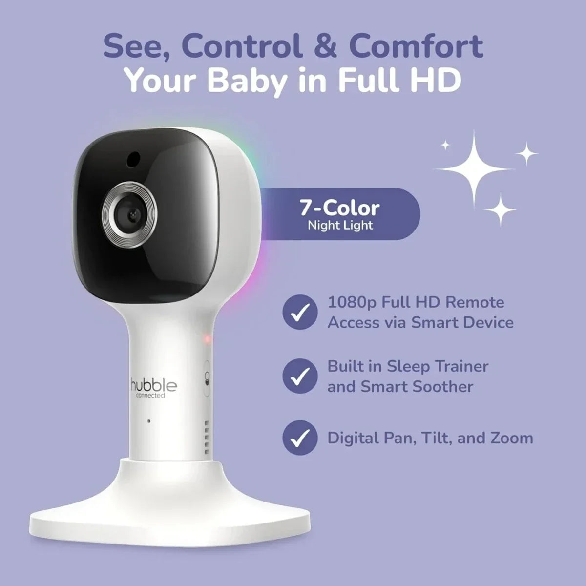 Hubble Pal SkyVision AI Pro 5’’ Video Baby Camera & Monitor - Smart Baby Monitors