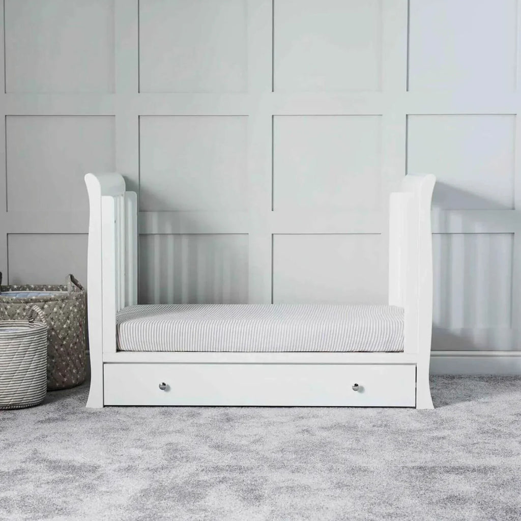 Ickle Bubba Snowdon 4 in 1 Mini 2 Piece Furniture Set White - Fibre Mattress - Fibre Mattress - 2 Piece Furniture Sets