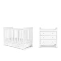Ickle Bubba Snowdon 4 in 1 Mini 2 Piece Furniture Set White - Fibre Mattress - Fibre Mattress - 2 Piece Furniture Sets