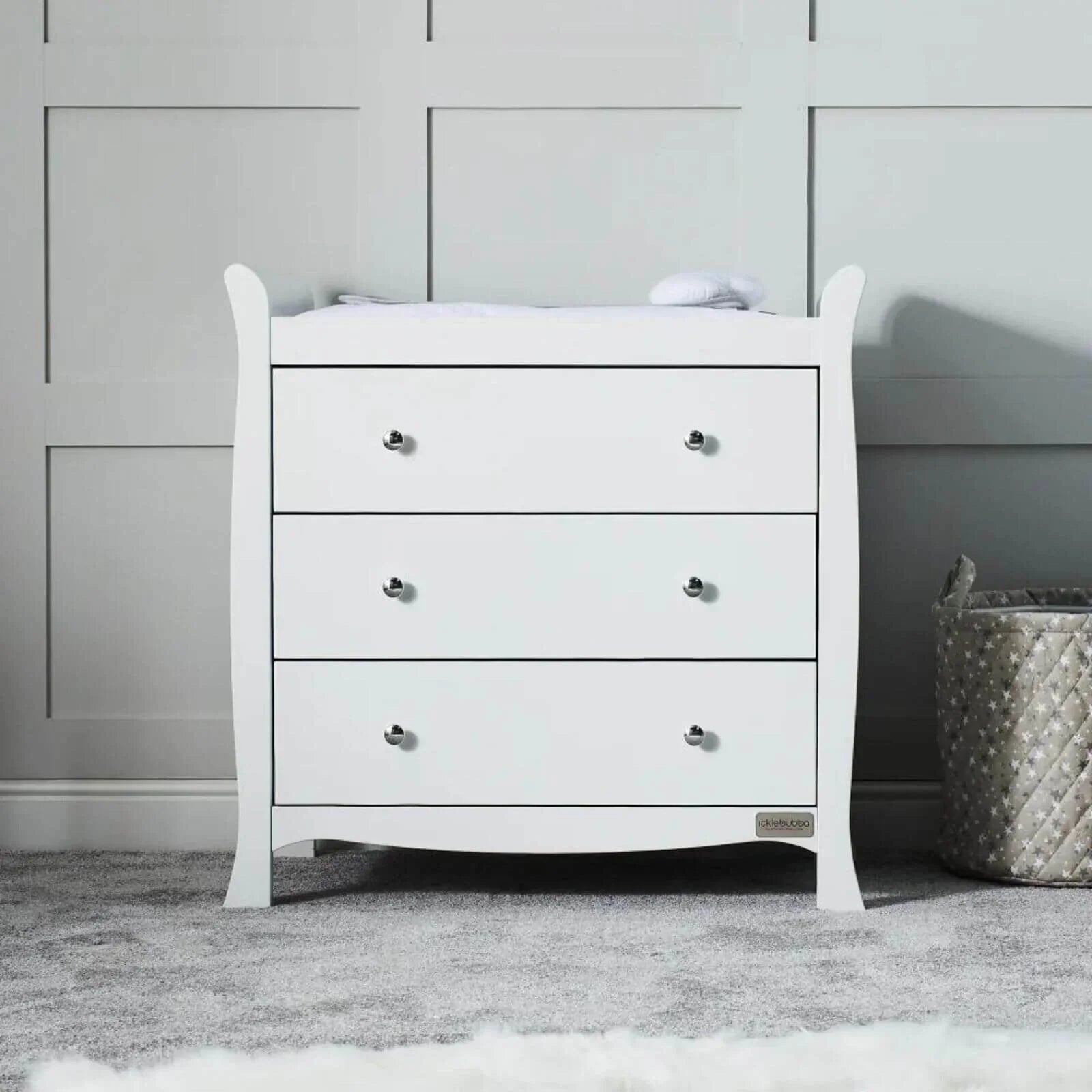 Ickle Bubba Snowdon Changing Unit - White - Chests of Drawers