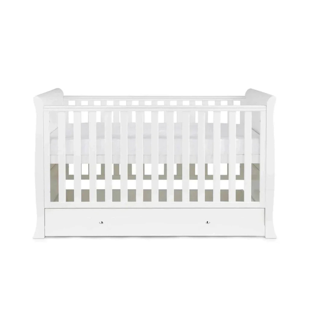 Ickle Bubba Snowdon Classic 3 Piece Furniture Set White - Premium Pocket Sprung Mattress - Premium Pocket Sprung