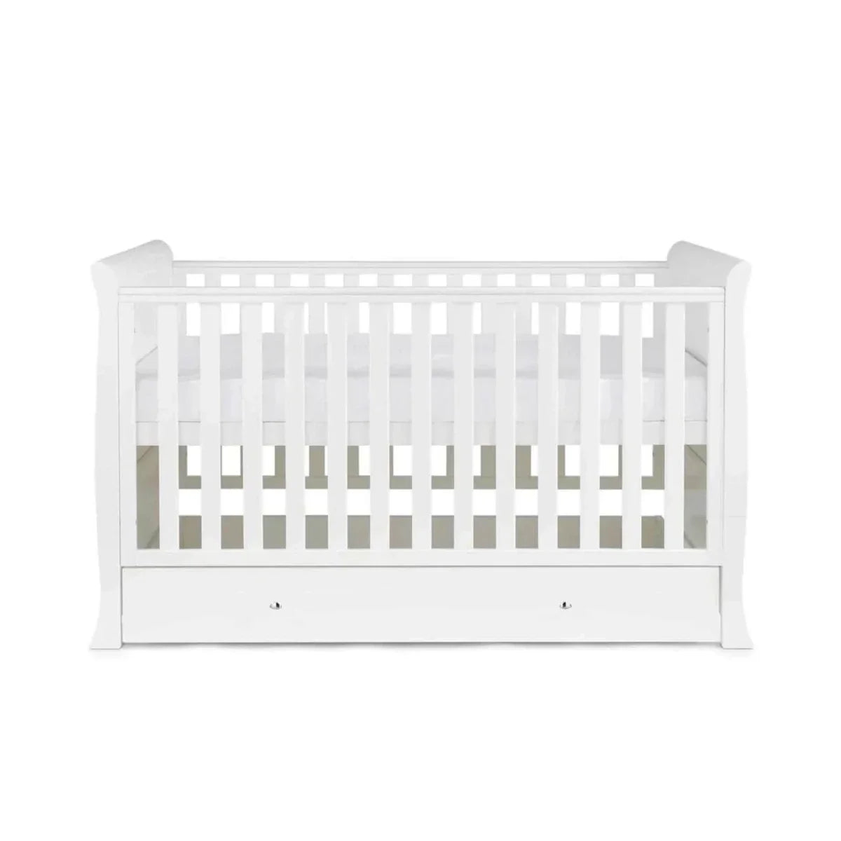 Ickle Bubba Snowdon Classic 3 Piece Furniture Set White - Premium Pocket Sprung Mattress - Premium Pocket Sprung