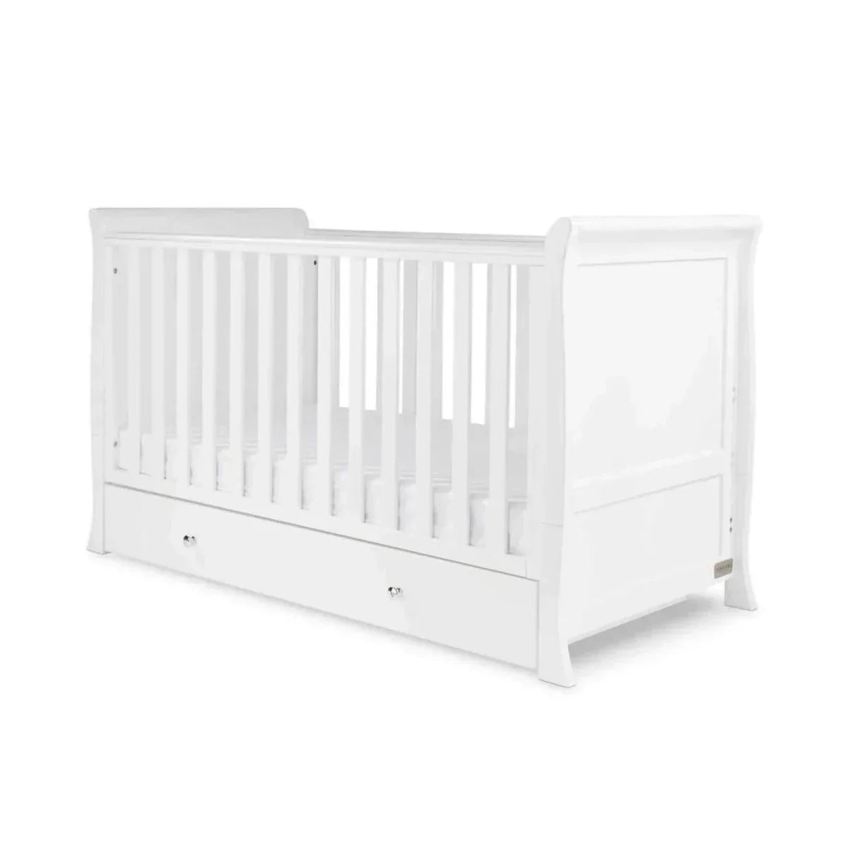 Ickle Bubba Snowdon Classic 3 Piece Furniture Set White - Premium Pocket Sprung Mattress - Premium Pocket Sprung