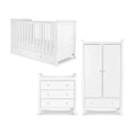 Ickle Bubba Snowdon Classic 3 Piece Furniture Set White - Premium Pocket Sprung Mattress - Premium Pocket Sprung