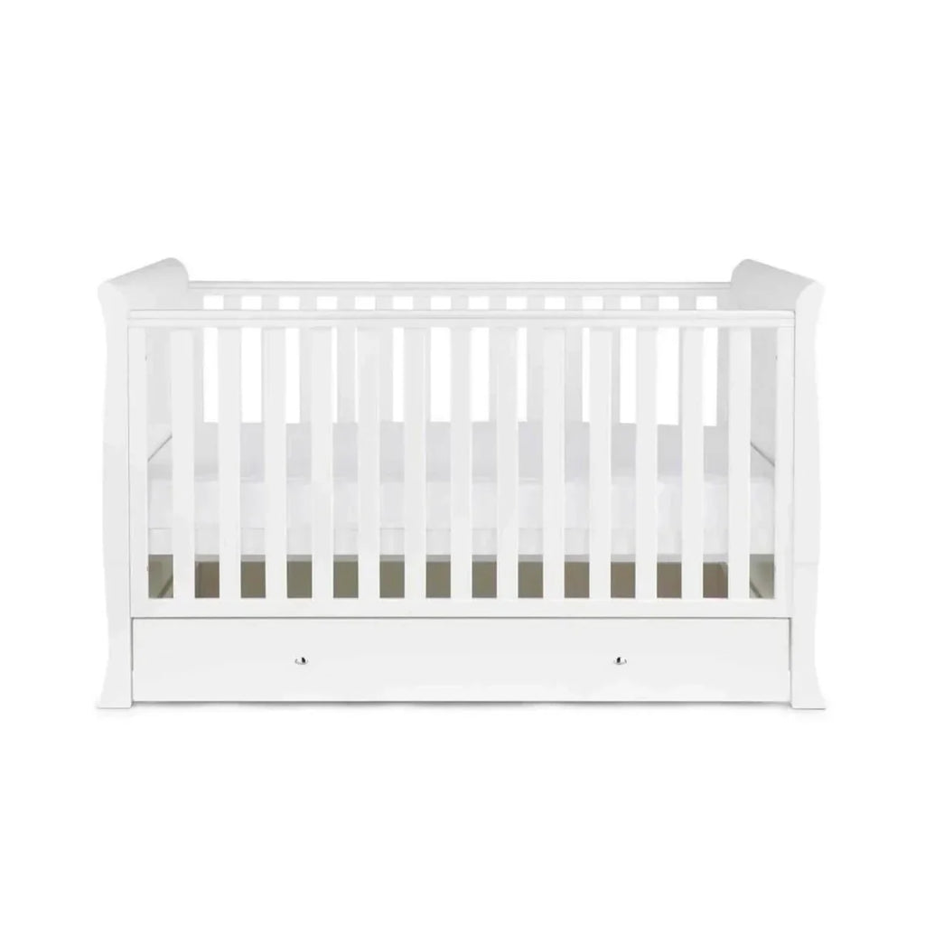 Ickle Bubba Snowdon Classic 3 Piece Furniture Set White - Premium Pocket Sprung Mattress - Premium Pocket Sprung