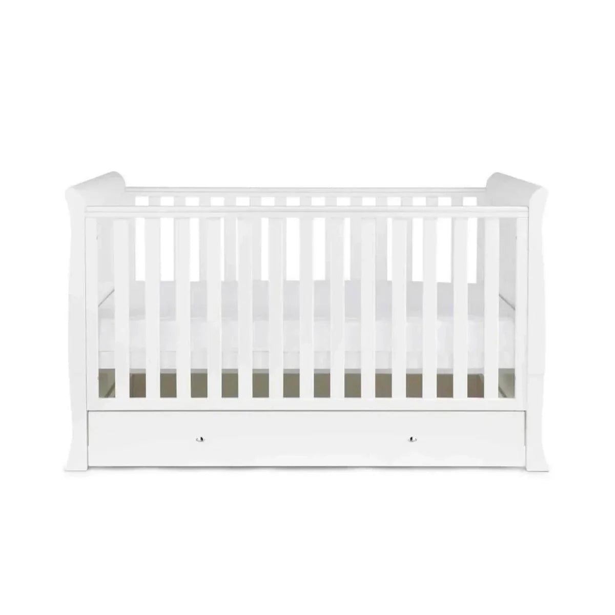 Ickle Bubba Snowdon Classic 3 Piece Furniture Set White - Premium Pocket Sprung Mattress - Premium Pocket Sprung