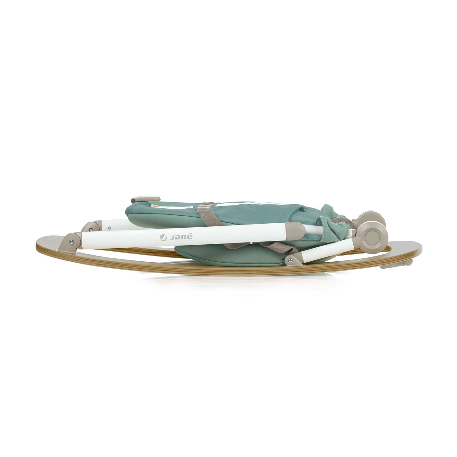 Jane Kalm Wooden Hammock – Natural Birch Rocker with Soft Padded Insert Sesame - Bouncers Rockers & Swings