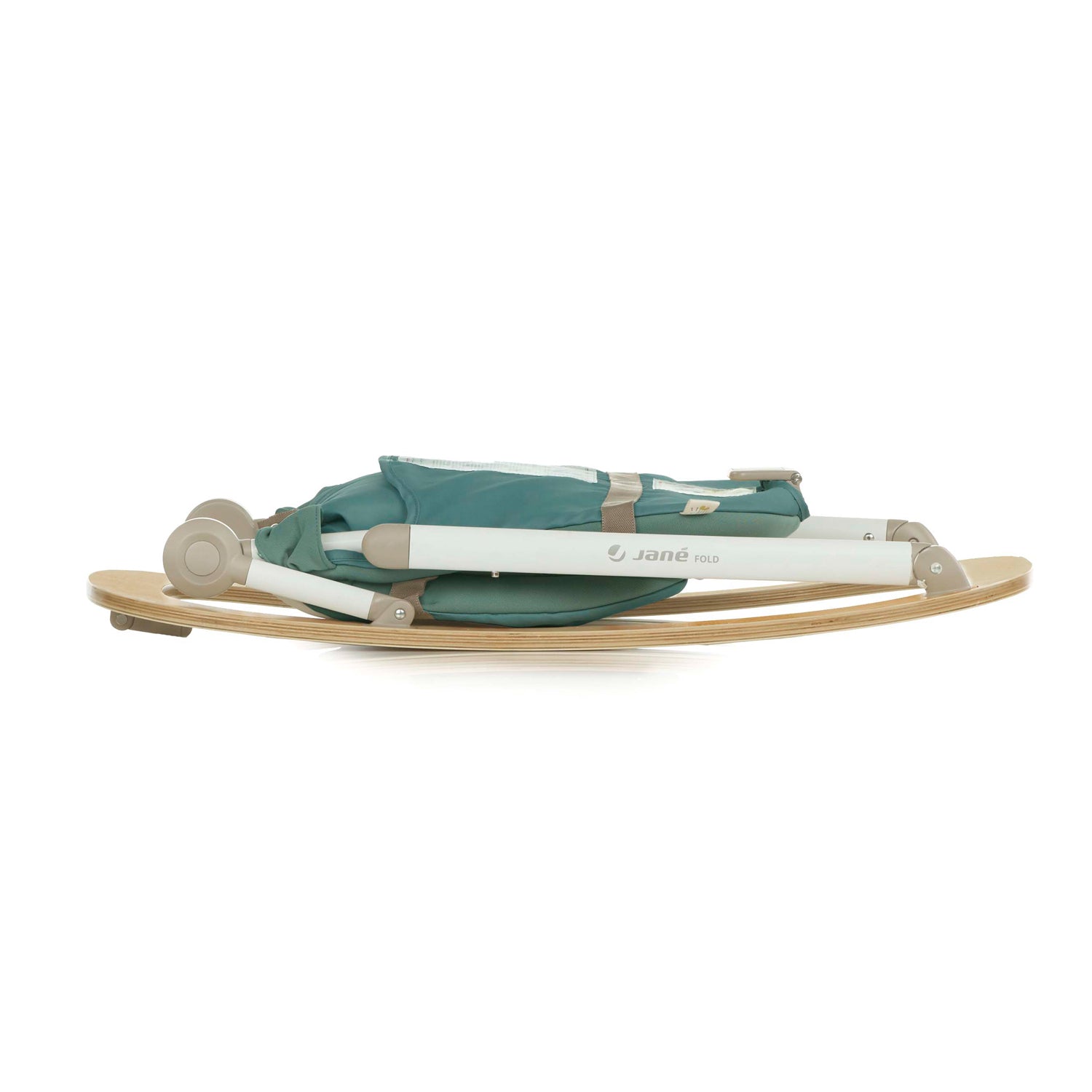 Jane Kalm Wooden Hammock – Natural Birch Rocker with Soft Padded Insert Sesame - Bouncers Rockers & Swings