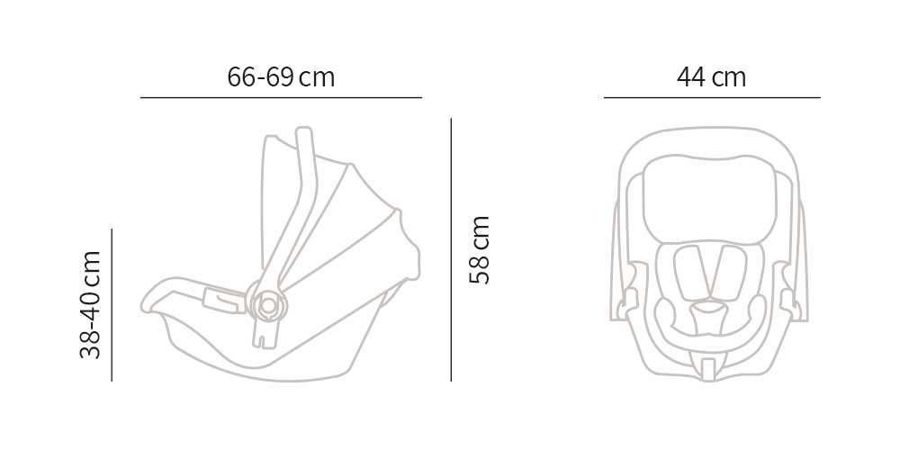 Jane Koos R1 i-Size Baby Car Seat 40 to 83cm 0-18 Months - Car Seats