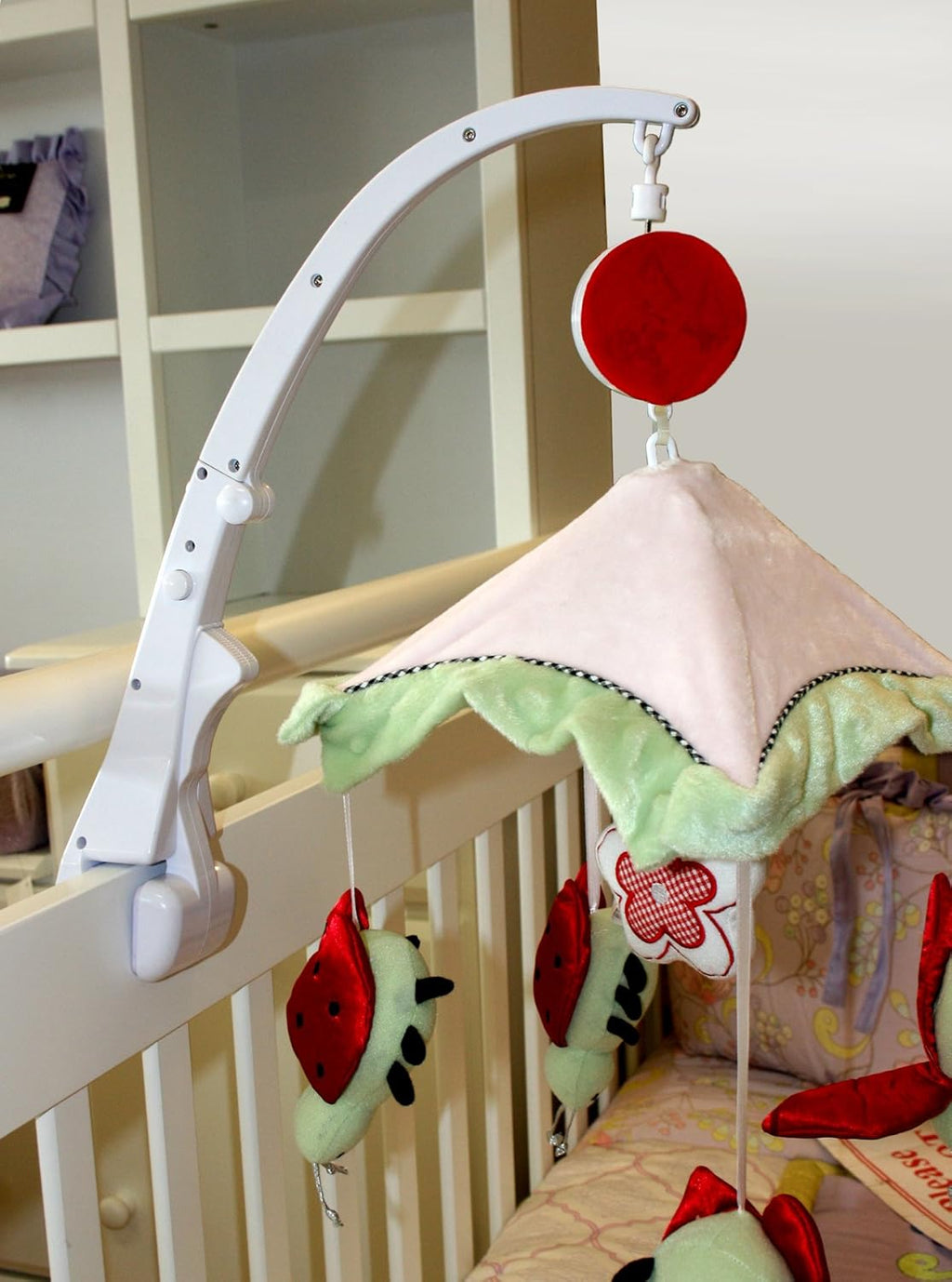JL Childress Universal Crib / Cot Mobile Clamp Attachment – White - Mobile