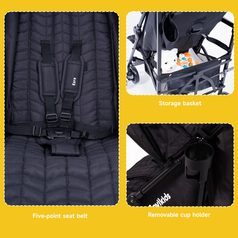 Jovikids Ezra Stroller - Shadow Black - Stroller