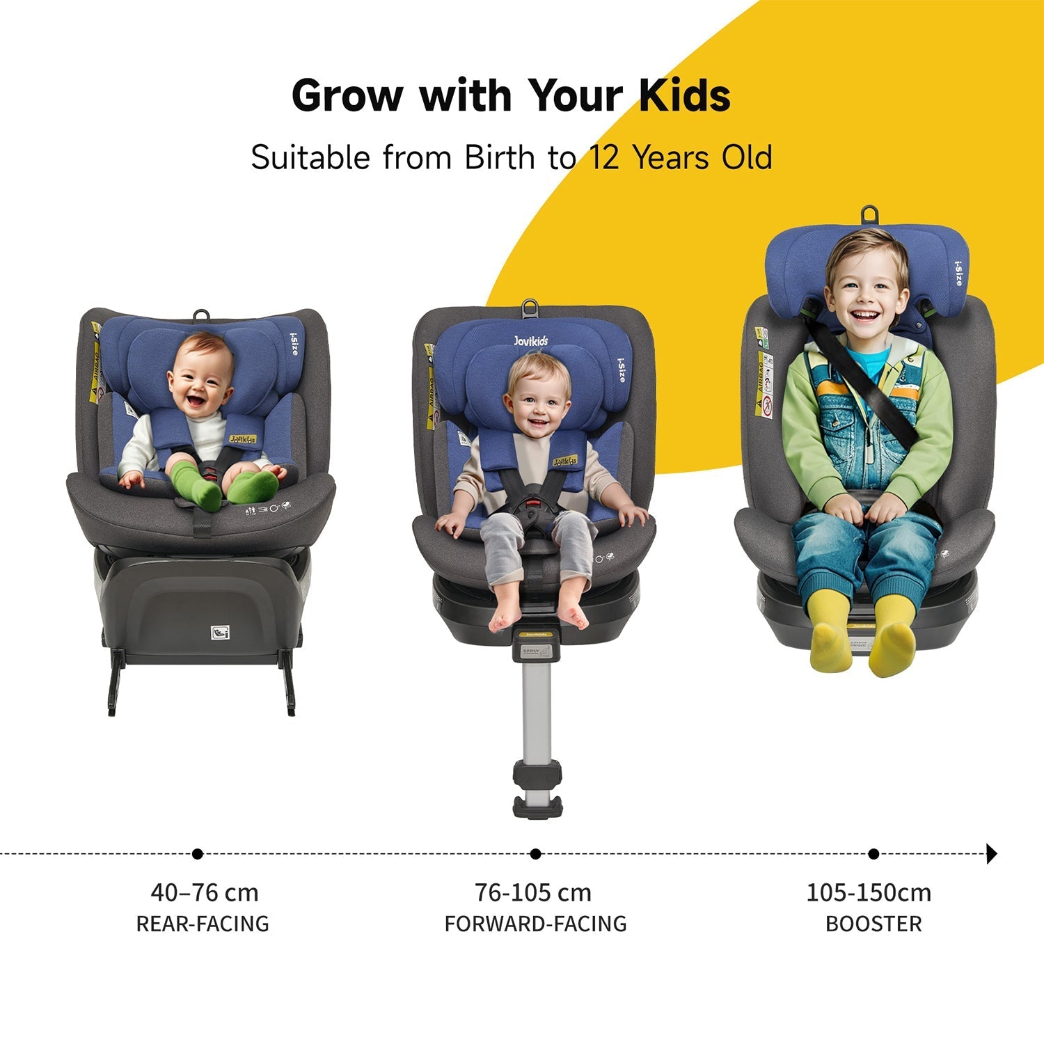 Jovikids Ranger Rotating Car Seat - Blue - Car Seat