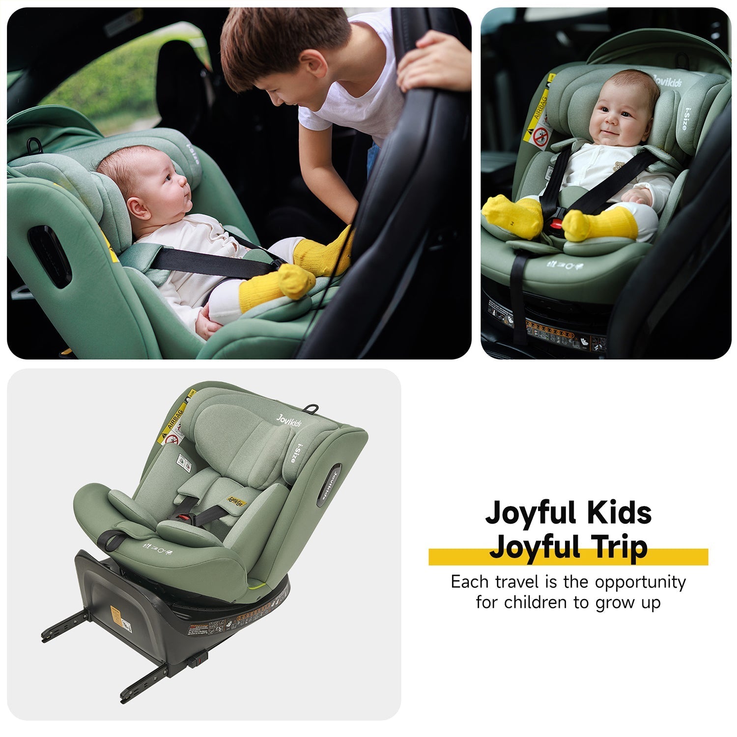 Jovikids Ranger Rotating Car Seat - Green - Car Seat